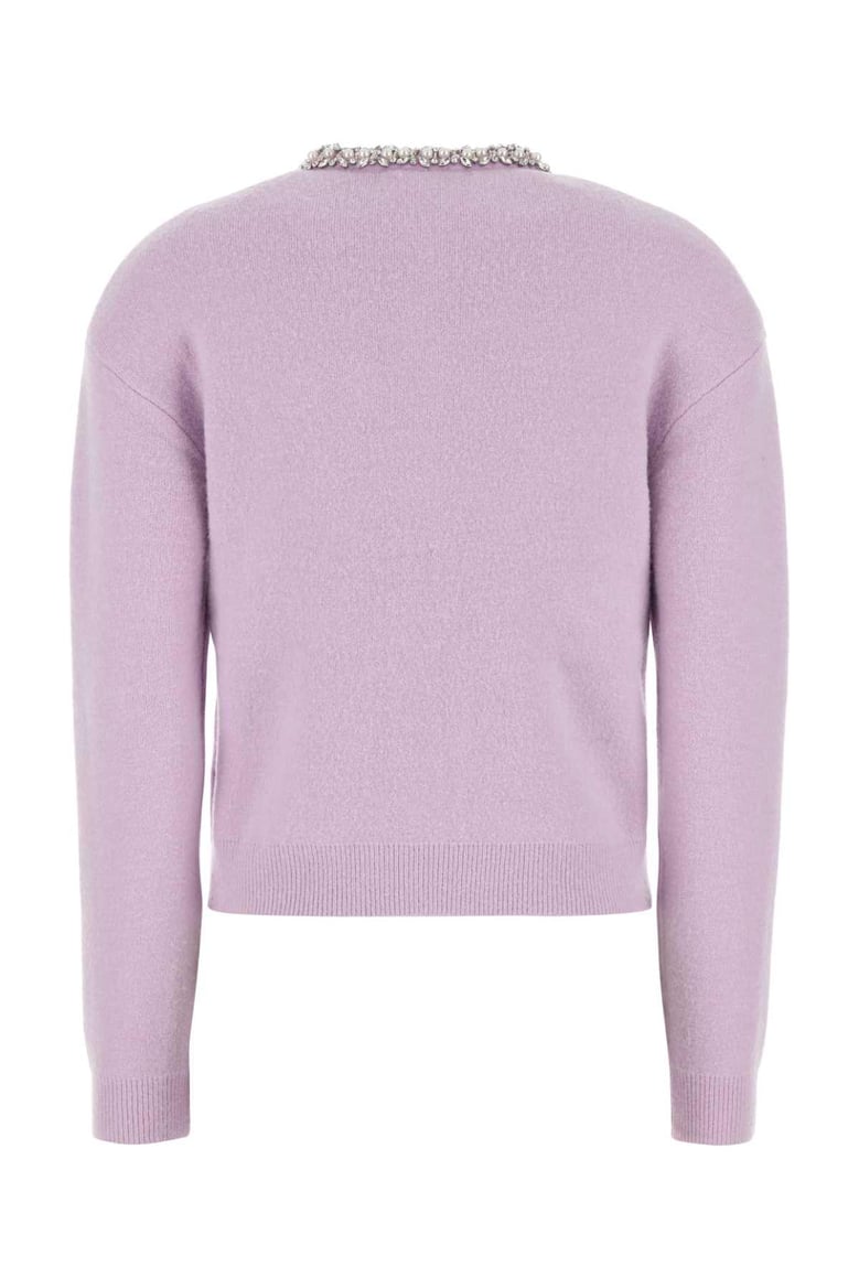 lilac wool blend sweaters by Selfnex