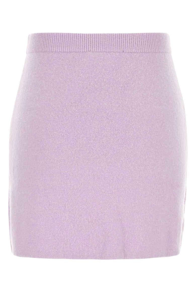 lilac viscose blend skirts by Selfnex