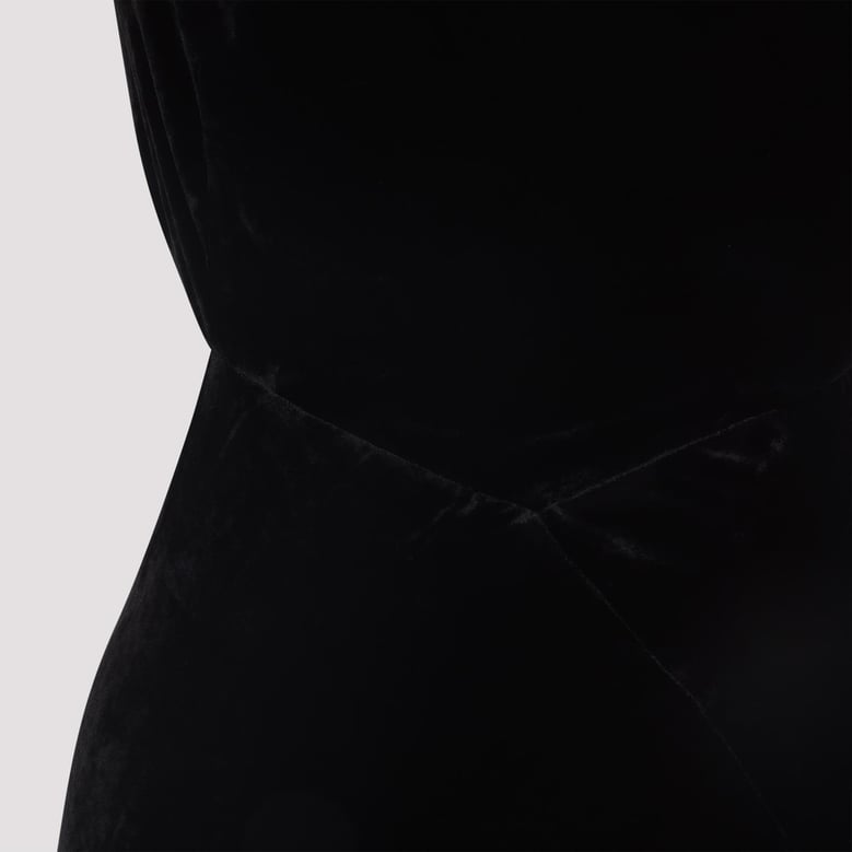 black viscose silk dresses by Selfnex