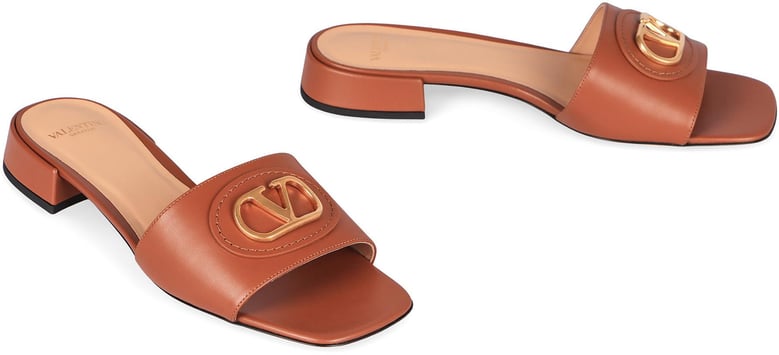 vlogo leather sandals by Selfnex