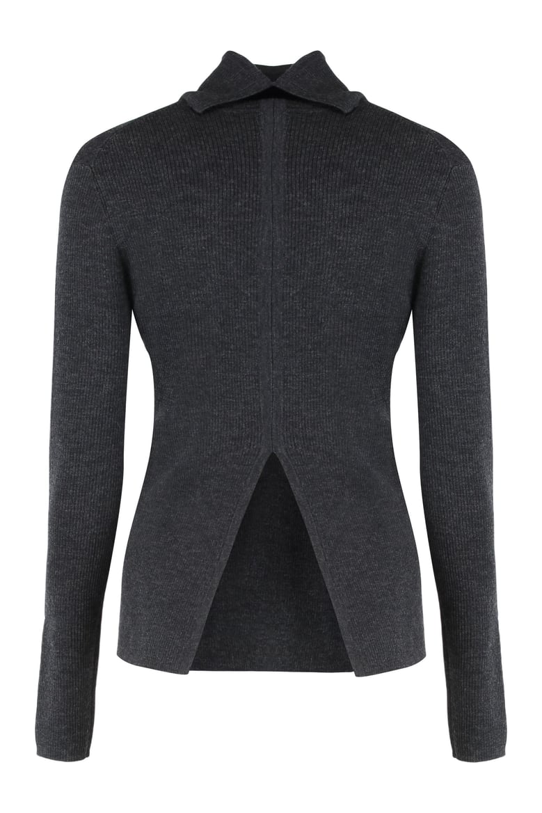 leila wool turtleneck sweater by Selfnex