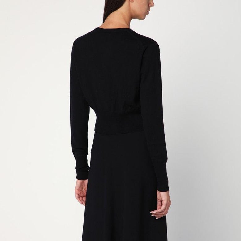 cropped-length knitted cardigan by Selfnex