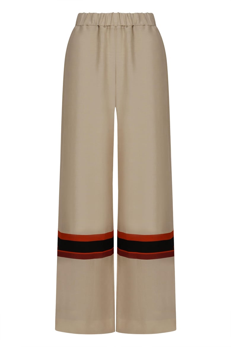 linen and silk trousers by Selfnex
