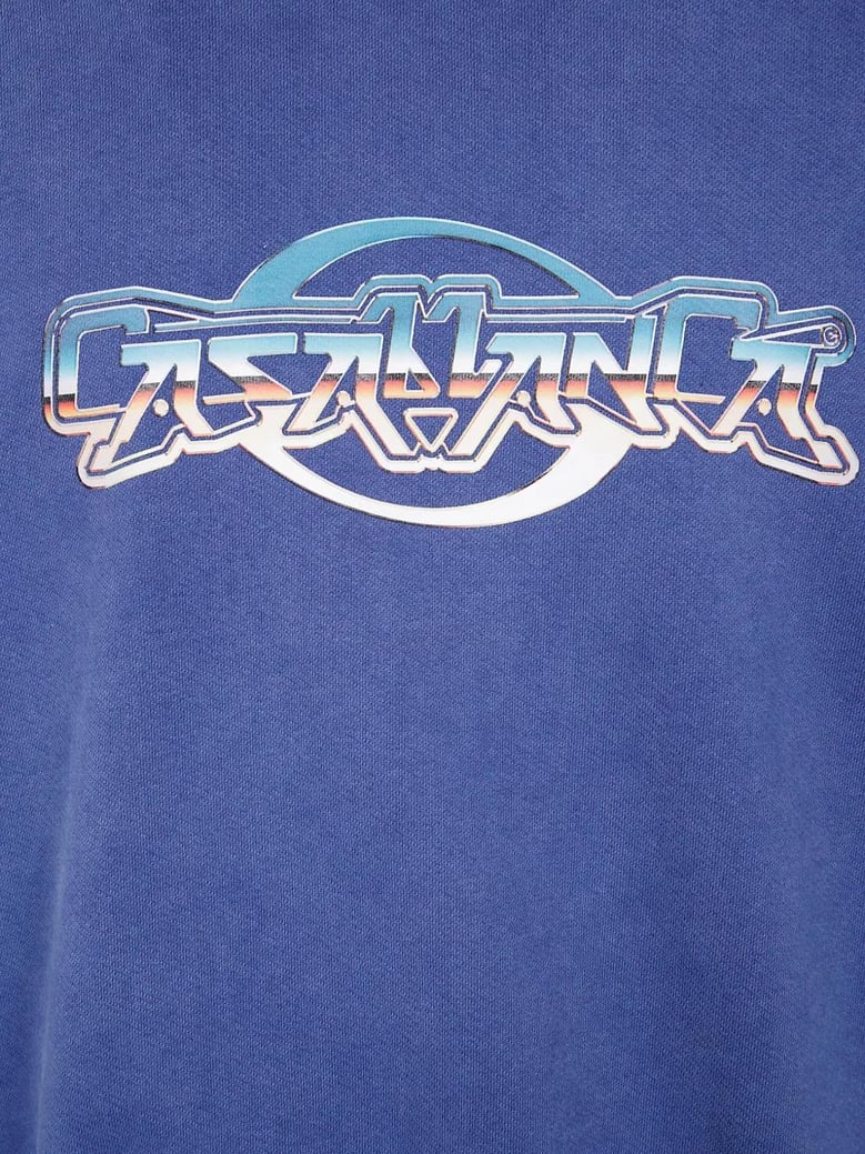 chrome text printed sweatshirt by Selfnex