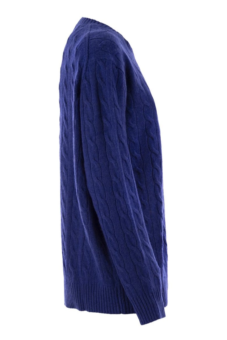 plaited wool and cashmere crew-neck by Selfnex