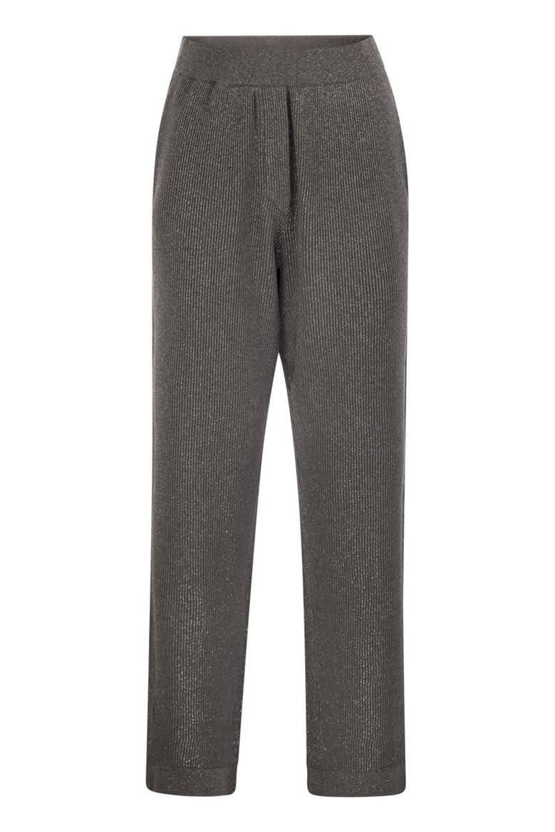 english rib cotton and viscose pants by Selfnex