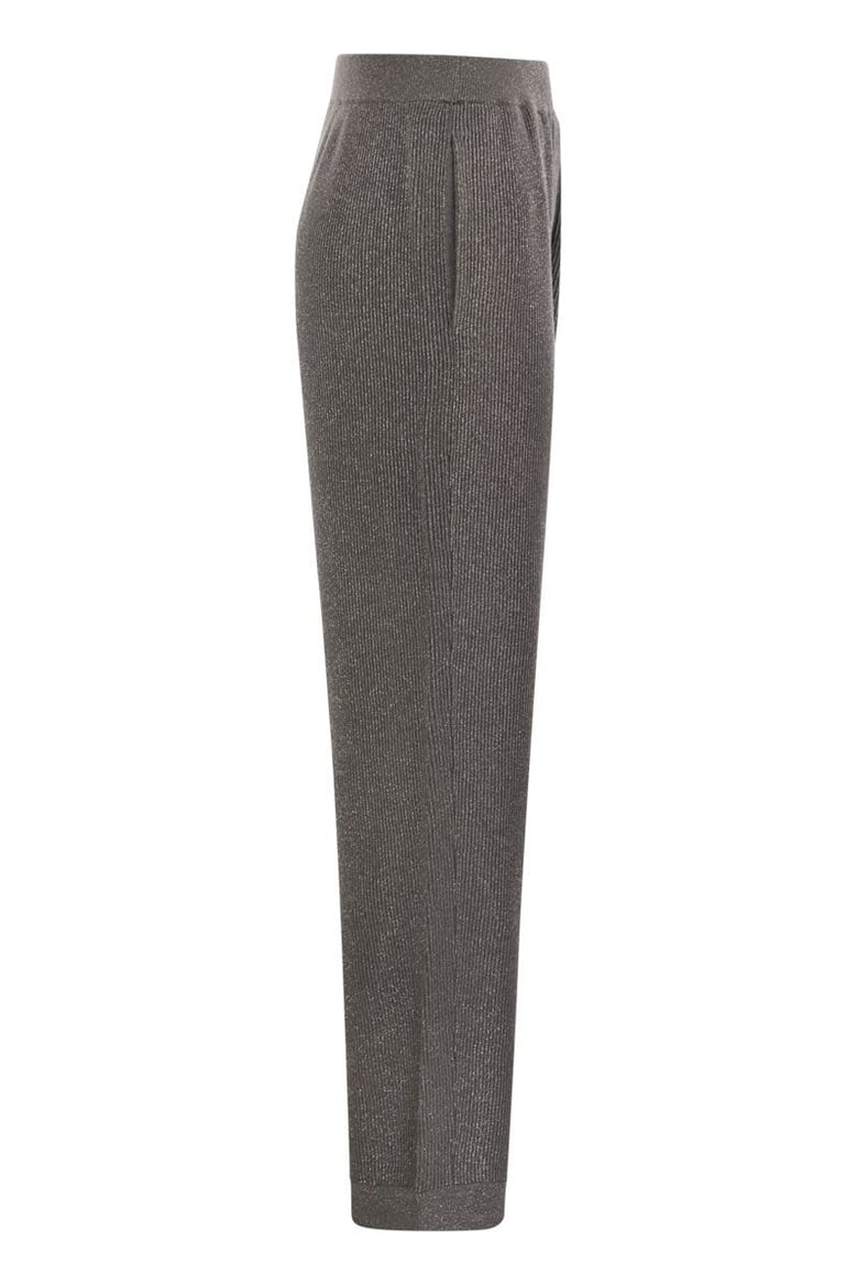 english rib cotton and viscose pants by Selfnex