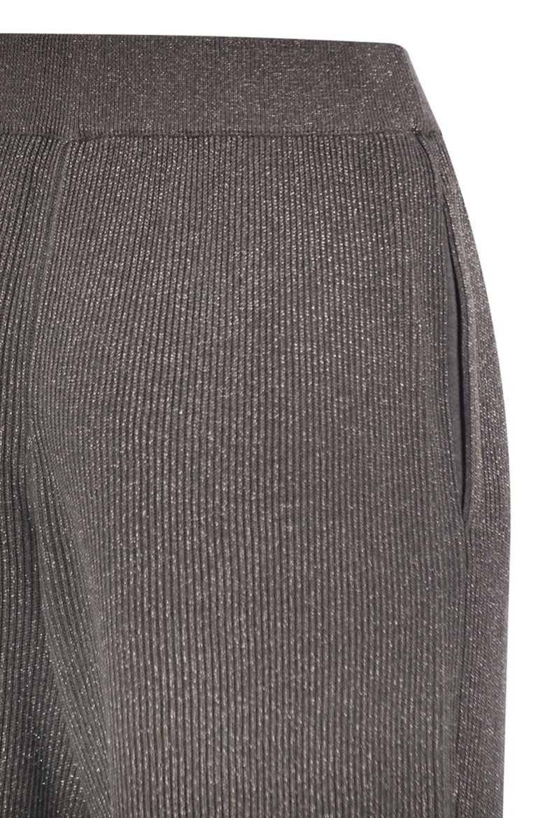 english rib cotton and viscose pants by Selfnex