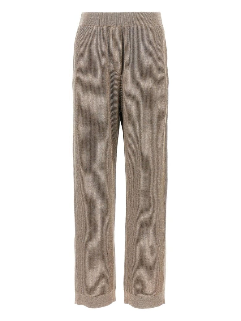 english rib cotton and viscose pants by Selfnex