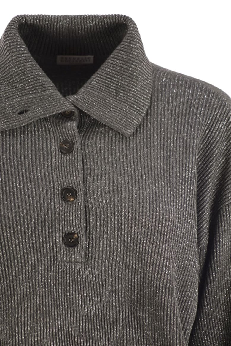 cotton and viscose rib knit high collar by Selfnex