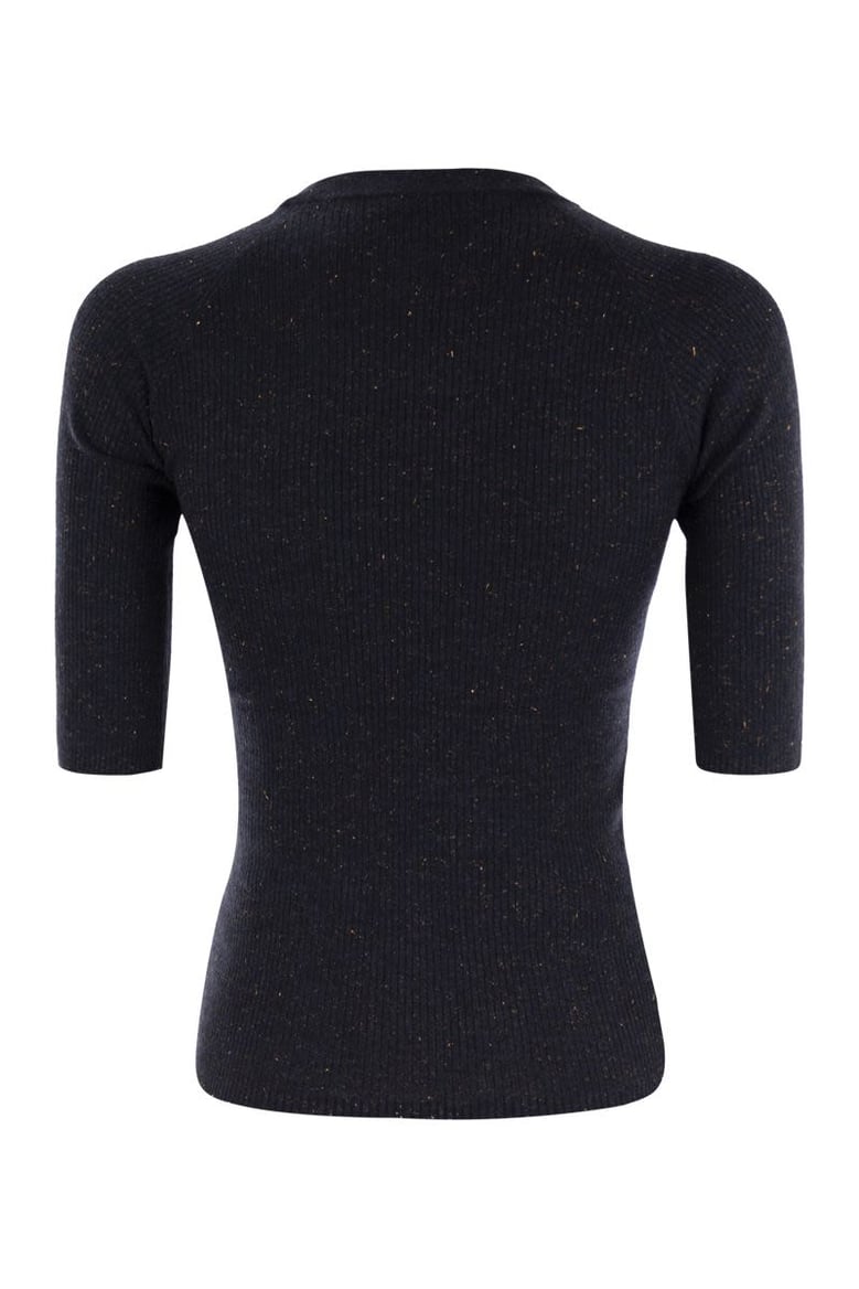 sparkling ribbed cashmere sweater by Selfnex