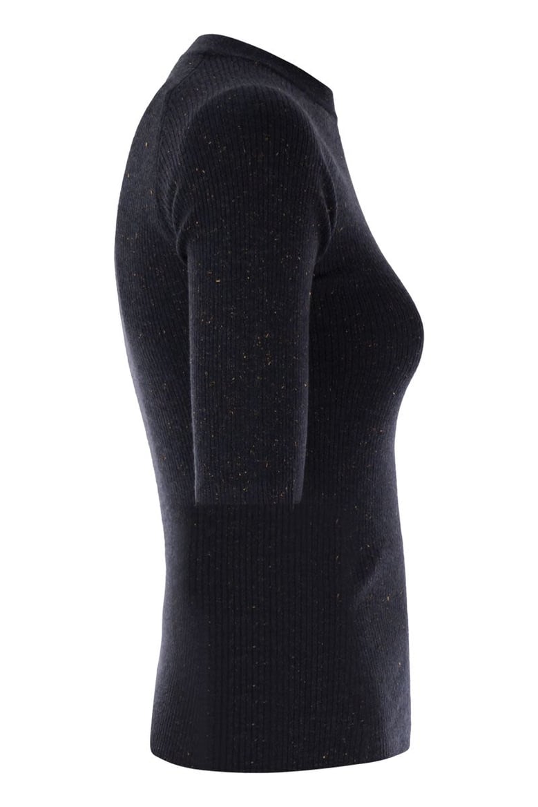 sparkling ribbed cashmere sweater by Selfnex