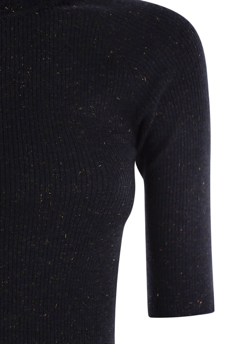 sparkling ribbed cashmere sweater by Selfnex