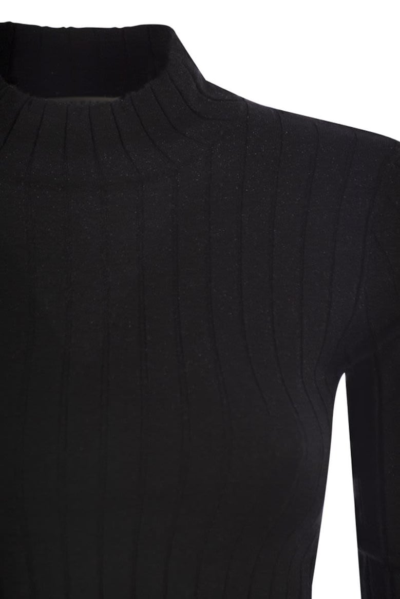 lightweight cashmere and silk broad rib sweater by Selfnex