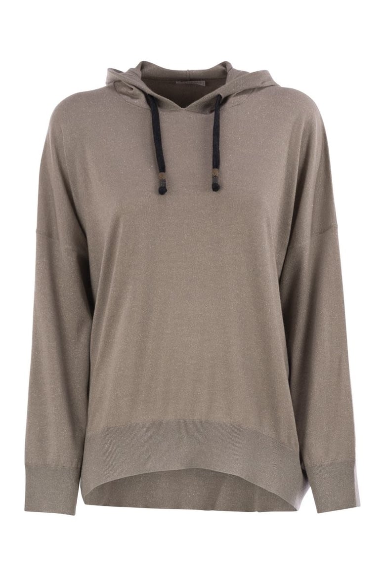 sparkling cashmere and silk sweatshirt by Selfnex