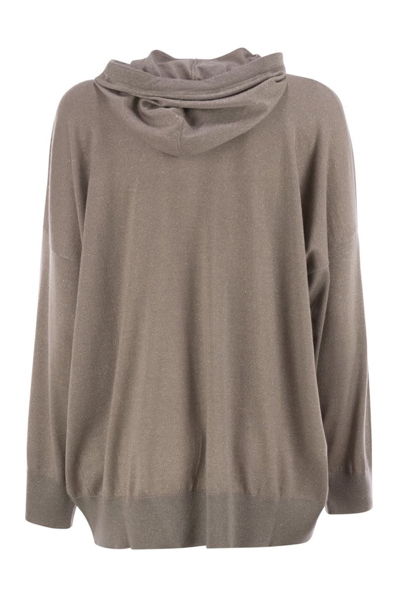 sparkling cashmere and silk sweatshirt by Selfnex