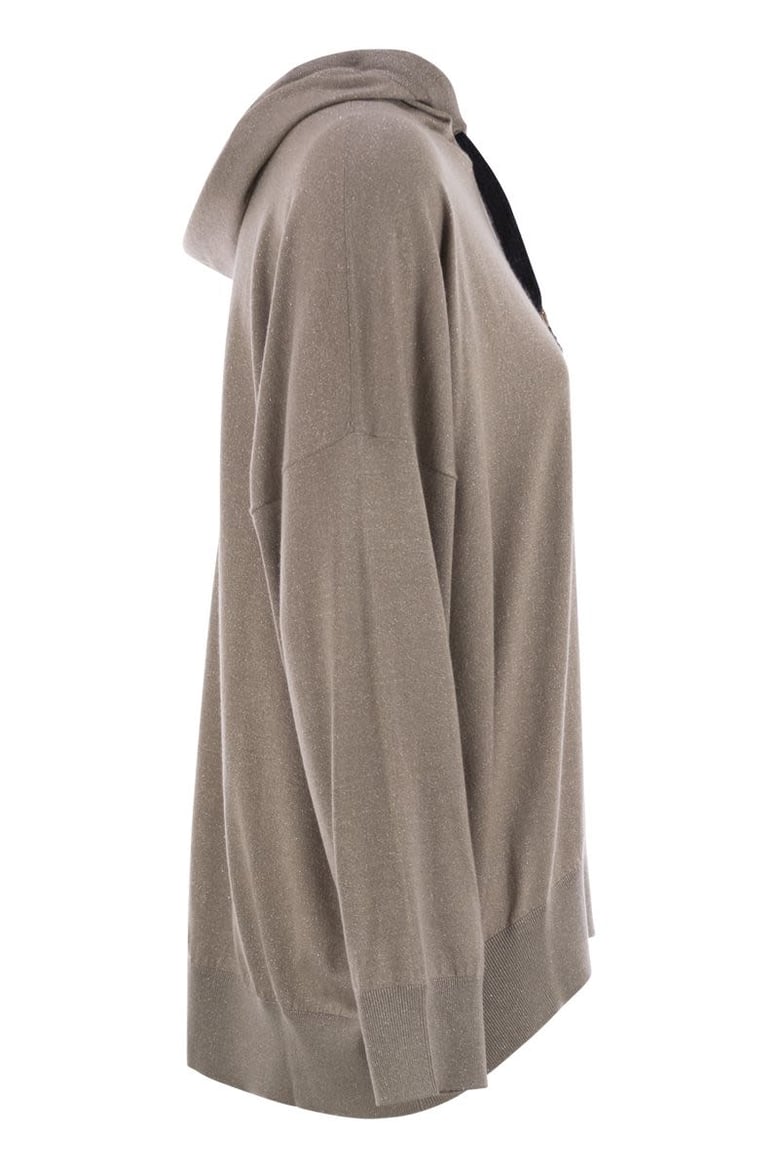 sparkling cashmere and silk sweatshirt by Selfnex