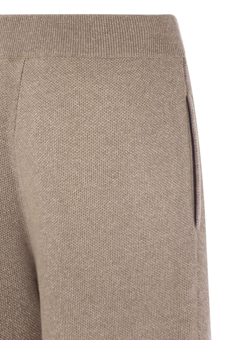 english rib cashmere and viscose knit trousers by Selfnex