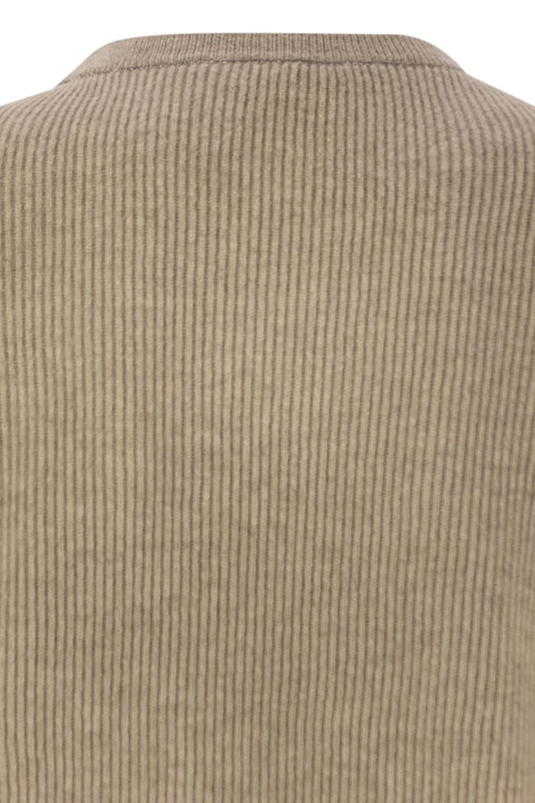 english rib cashmere sweater with monile by Selfnex
