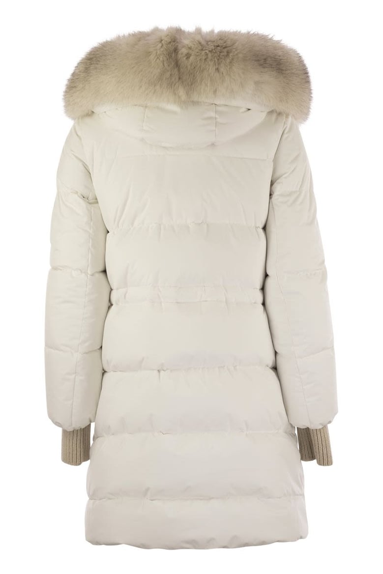 talassa-stp - long down jacket with hood by Selfnex