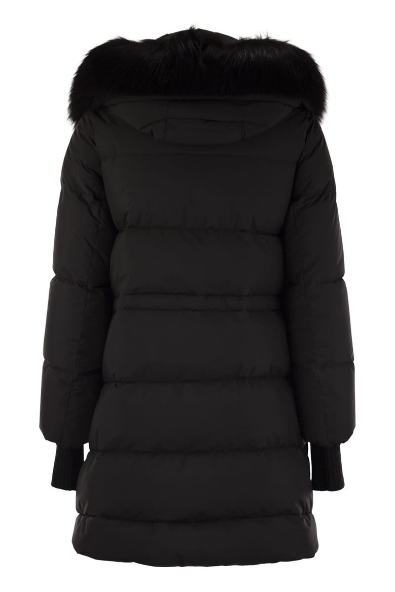 talassa-stp - long down jacket with hood by Selfnex