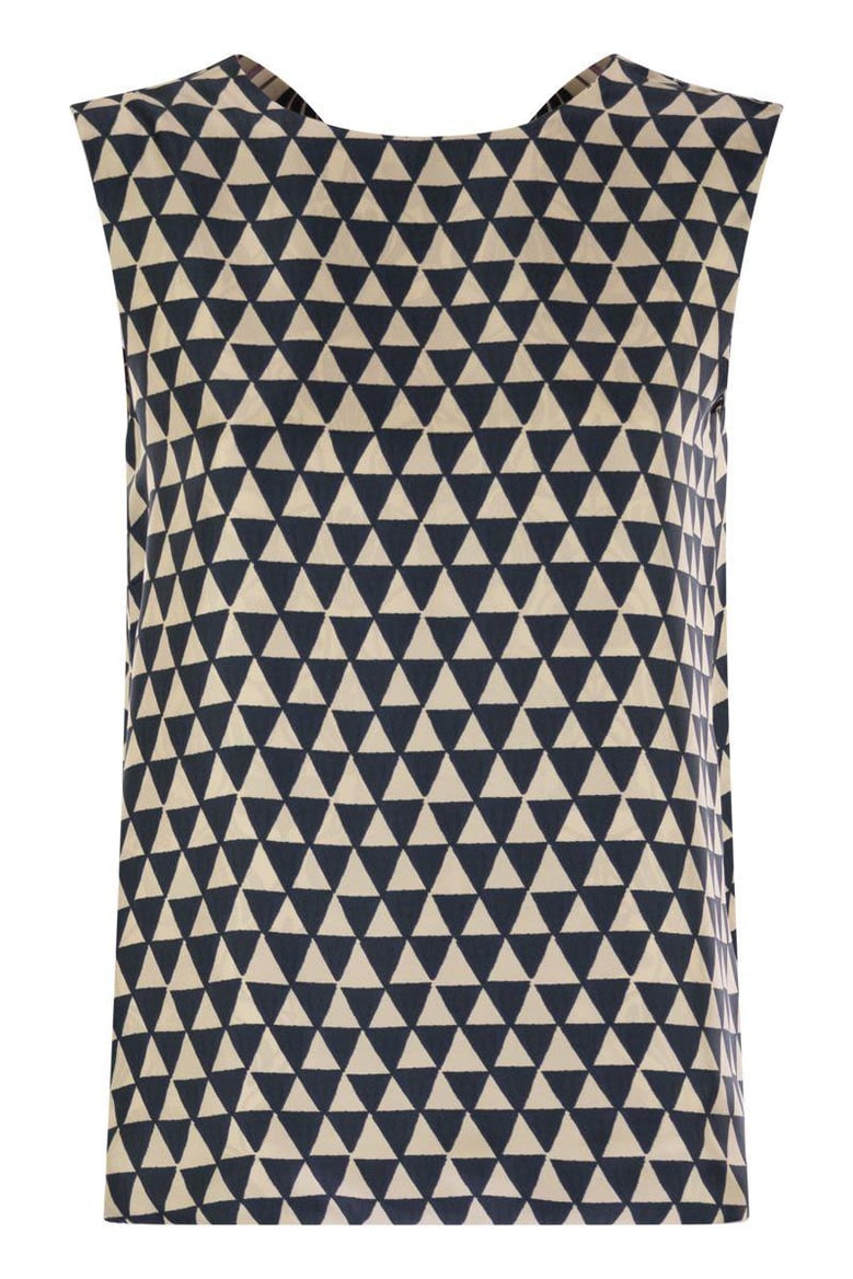 timetop - reversible printed silk top by Selfnex
