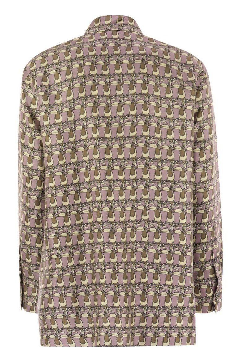 times - reversible printed silk shirt by Selfnex