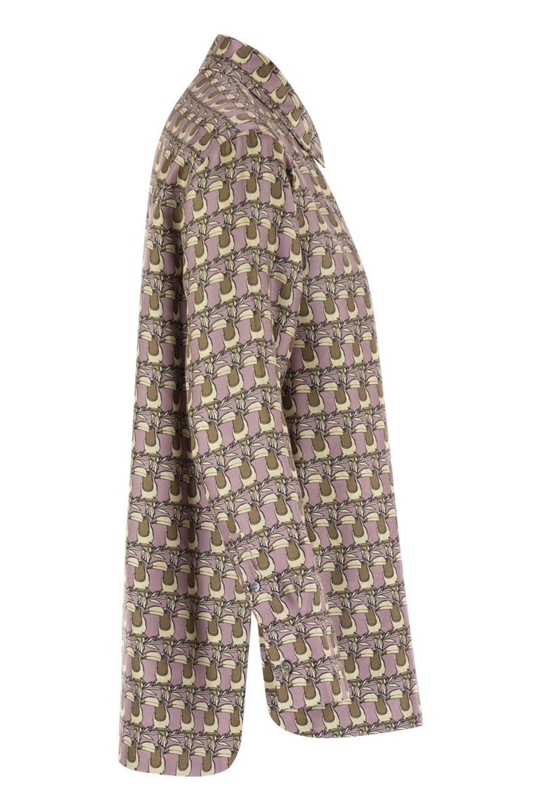 times - reversible printed silk shirt by Selfnex