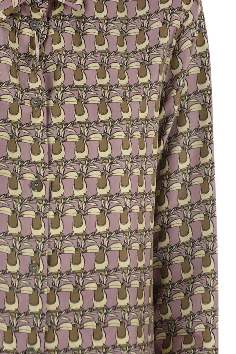 times - reversible printed silk shirt by Selfnex