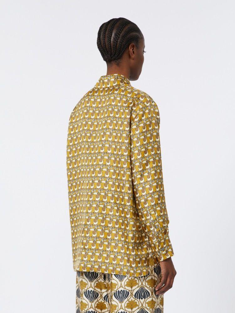 times - reversible printed silk shirt by Selfnex