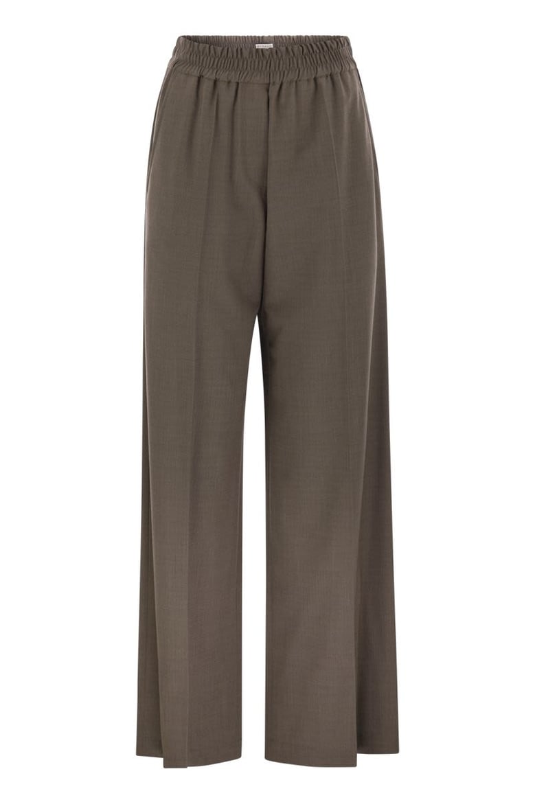 tropical luxury wool loose trousers by Selfnex