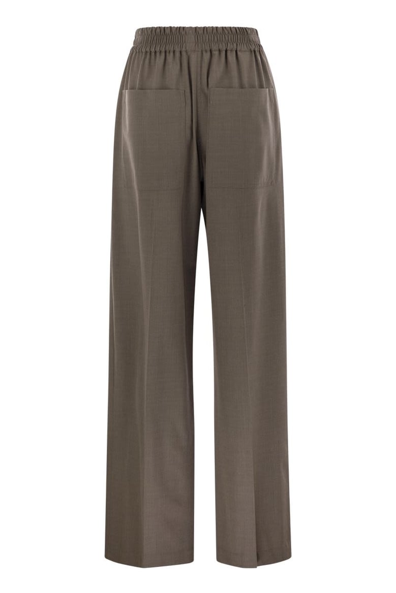 tropical luxury wool loose trousers by Selfnex