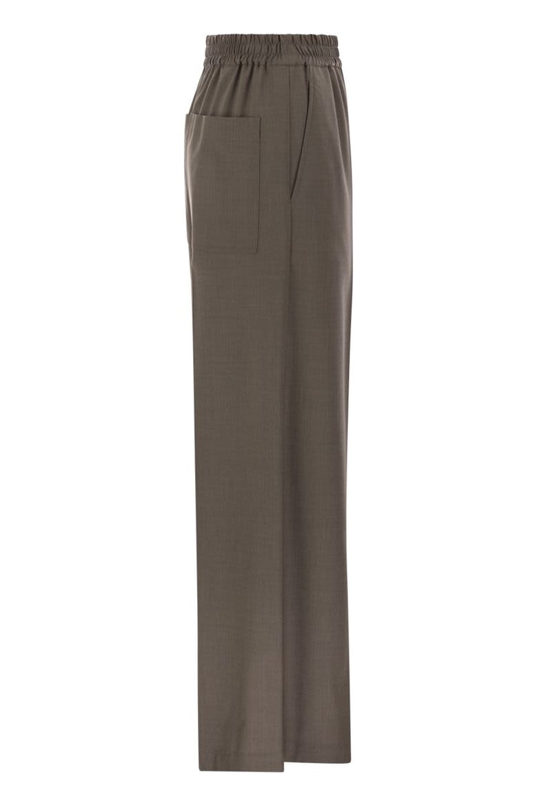 tropical luxury wool loose trousers by Selfnex