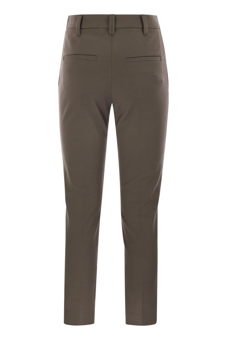 cigarette trousers in stretch cotton by Selfnex