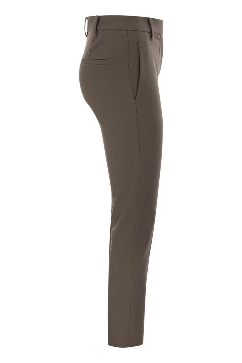 cigarette trousers in stretch cotton by Selfnex