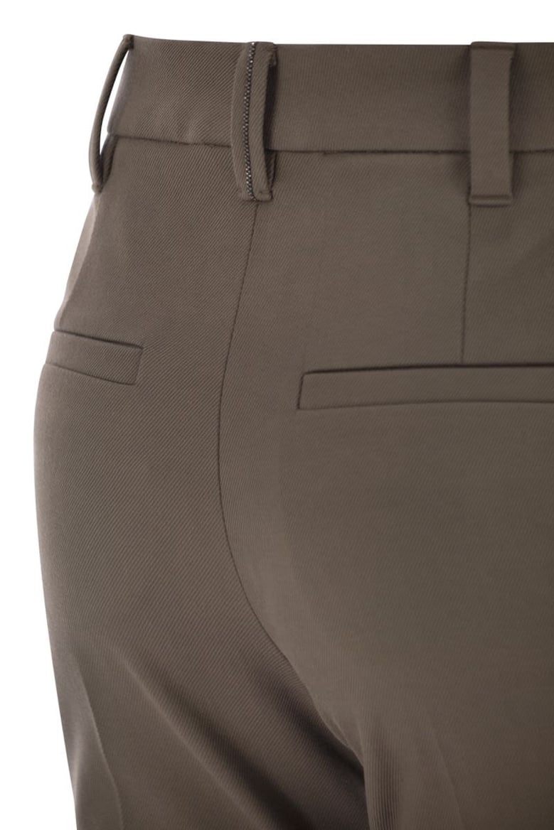 cigarette trousers in stretch cotton by Selfnex