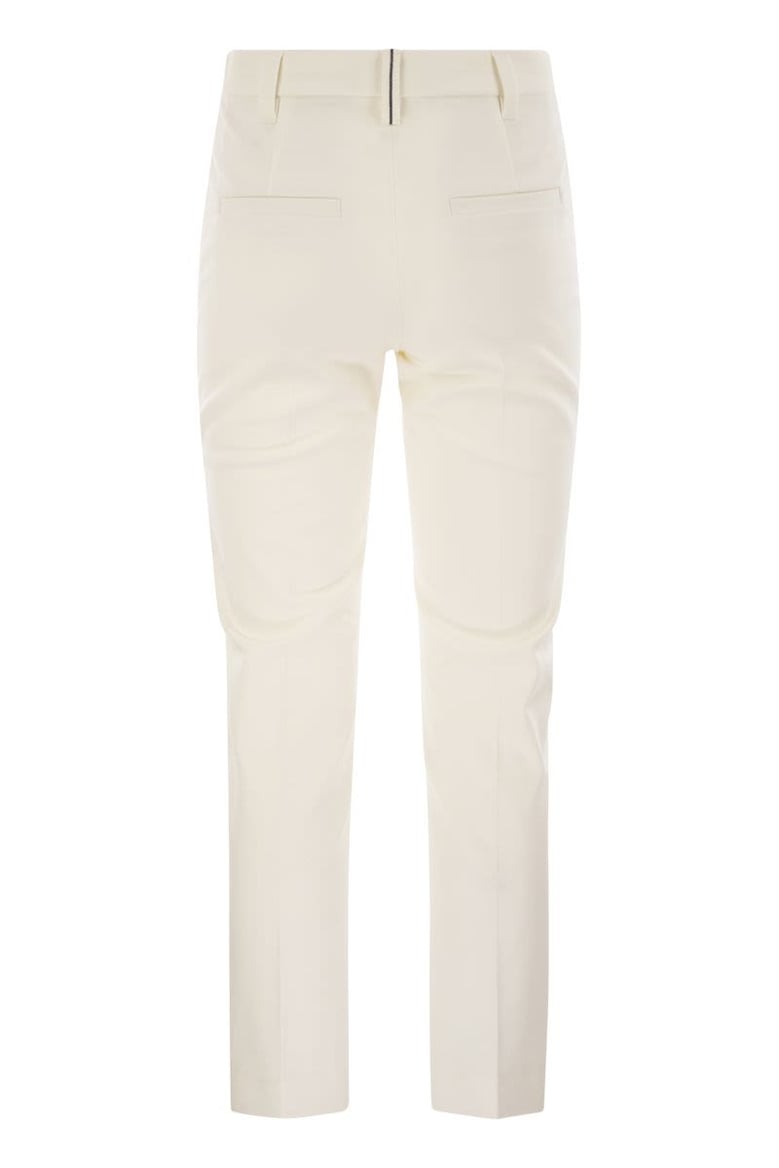 cigarette trousers in stretch cotton by Selfnex