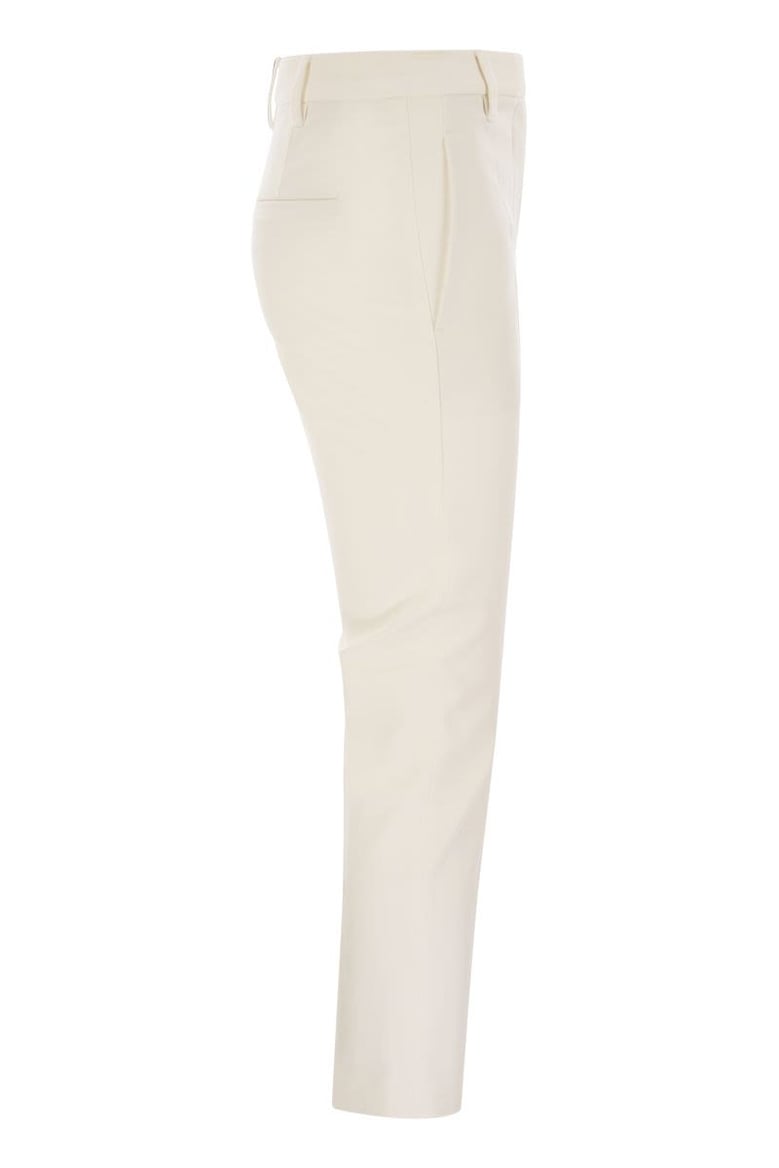 cigarette trousers in stretch cotton by Selfnex