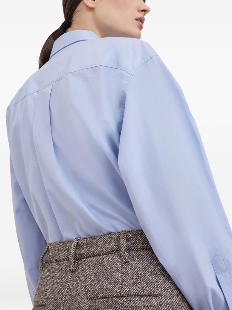 wool and silk mélange diagonal sartorial pencil skirt with monili by Selfnex