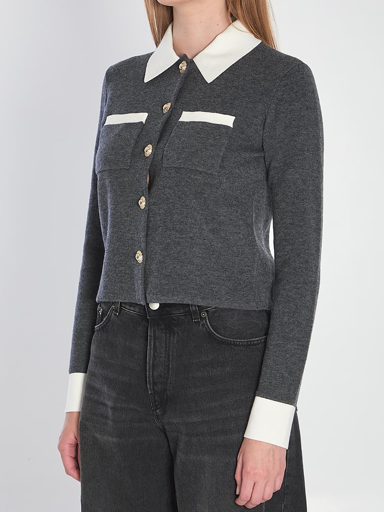 grey wool sweater by Selfnex