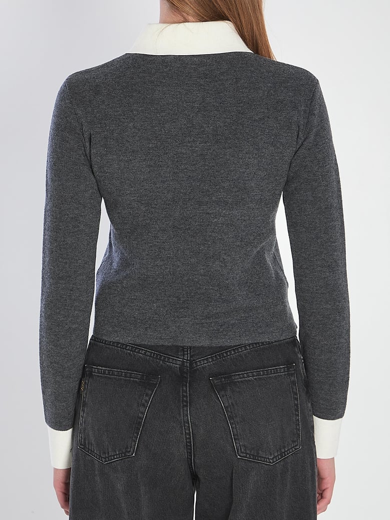 grey wool sweater by Selfnex
