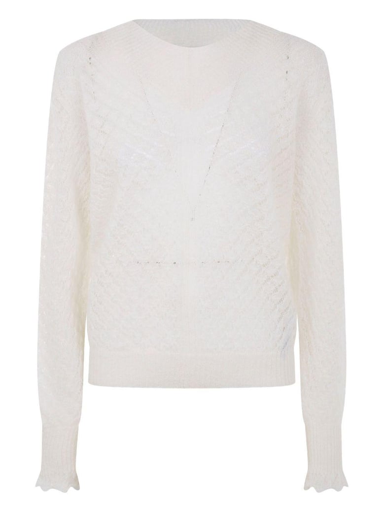 white cashmere blend sweaters by Selfnex