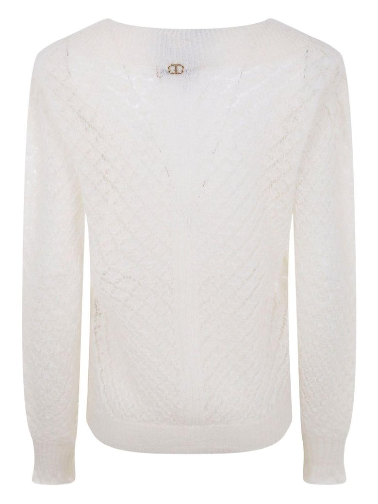 white cashmere blend sweaters by Selfnex