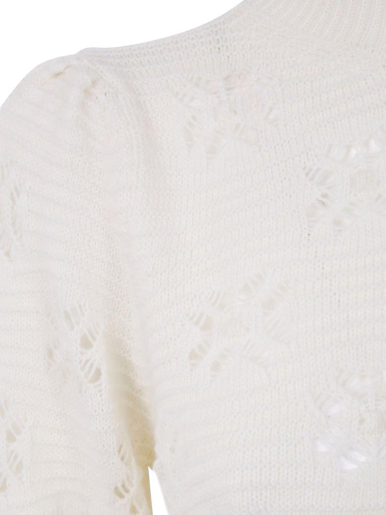 white wool blend sweater by Selfnex