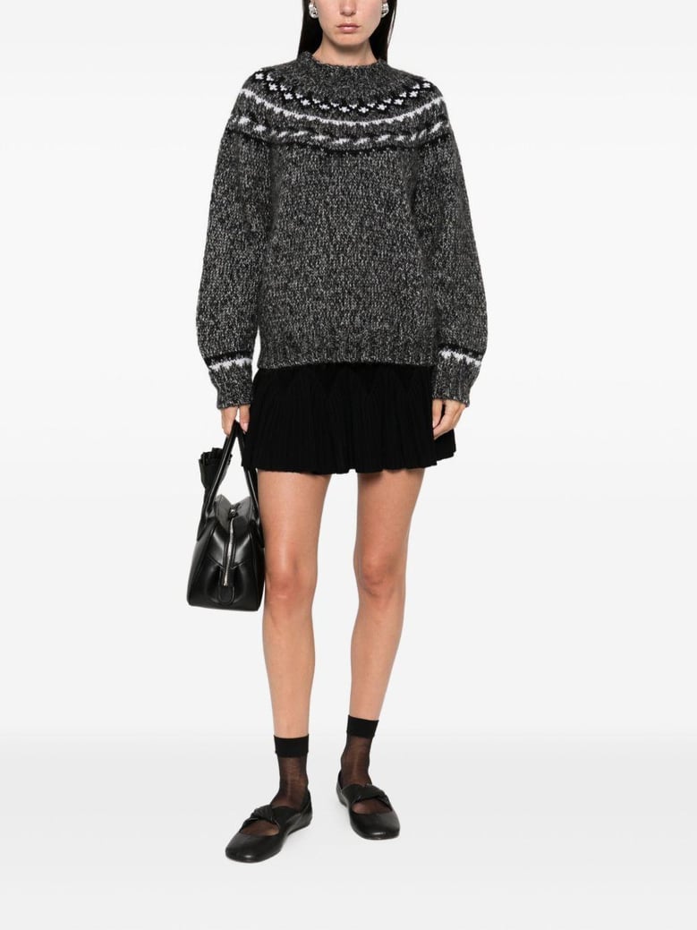 grey alpaca blend sweaters by Selfnex
