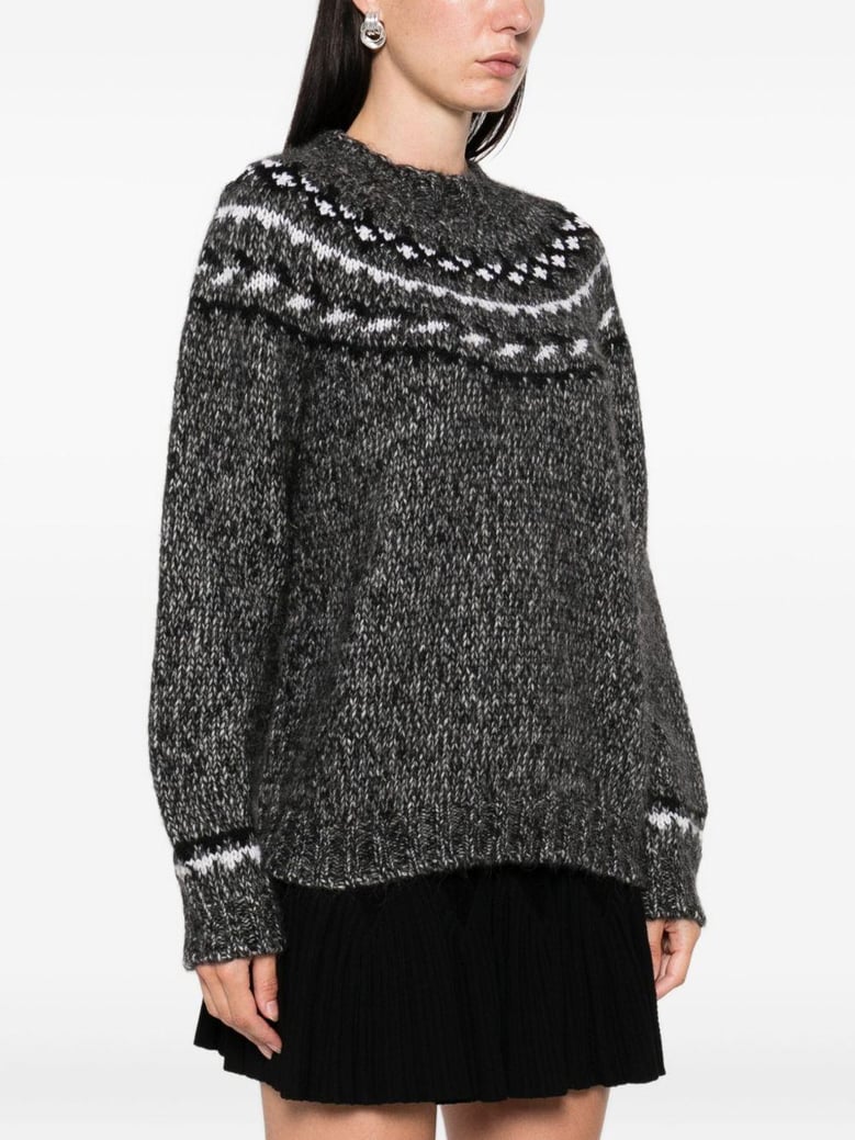 grey alpaca blend sweaters by Selfnex