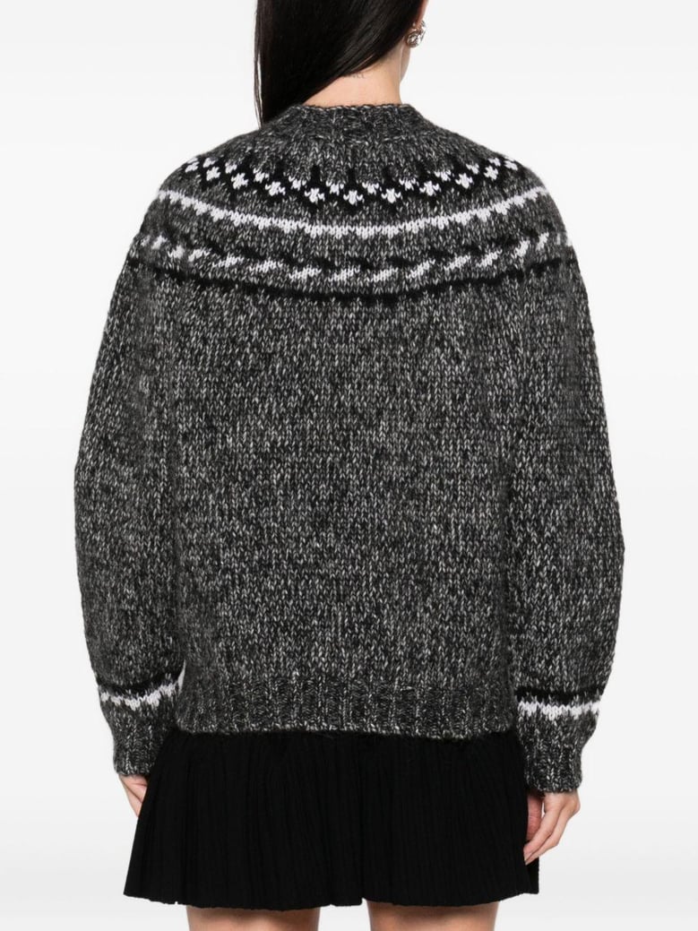 grey alpaca blend sweaters by Selfnex
