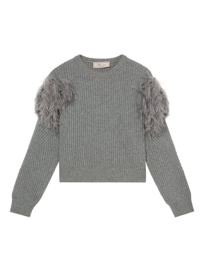 grey wool sweater by Selfnex