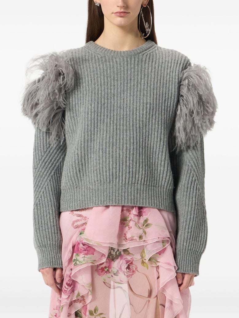 grey wool sweater by Selfnex