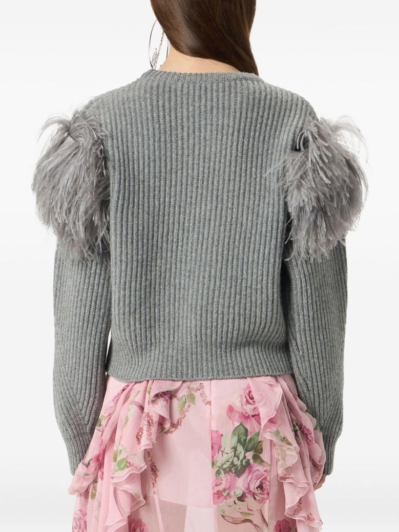 grey wool sweater by Selfnex